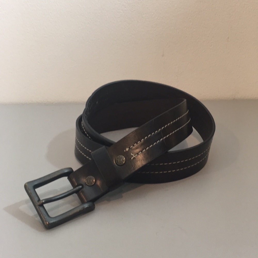 Levi’s Strauss Leather belt top stitch detail